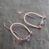 Copper Rainbow Lavender Gemstone Earrings