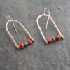 Copper rainbows turquoise cpral earrings 512025 (2)