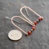 Copper rainbows turquoise cpral earrings 512025 (3)