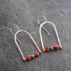 Copper rainbows turquoise cpral earrings 512025 (5)