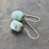 Amazonite on copper earrings