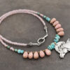 Beaded Rhodochrosite wild horse necklace (5) Beaded Rhodochrosite wild horse necklace (5)