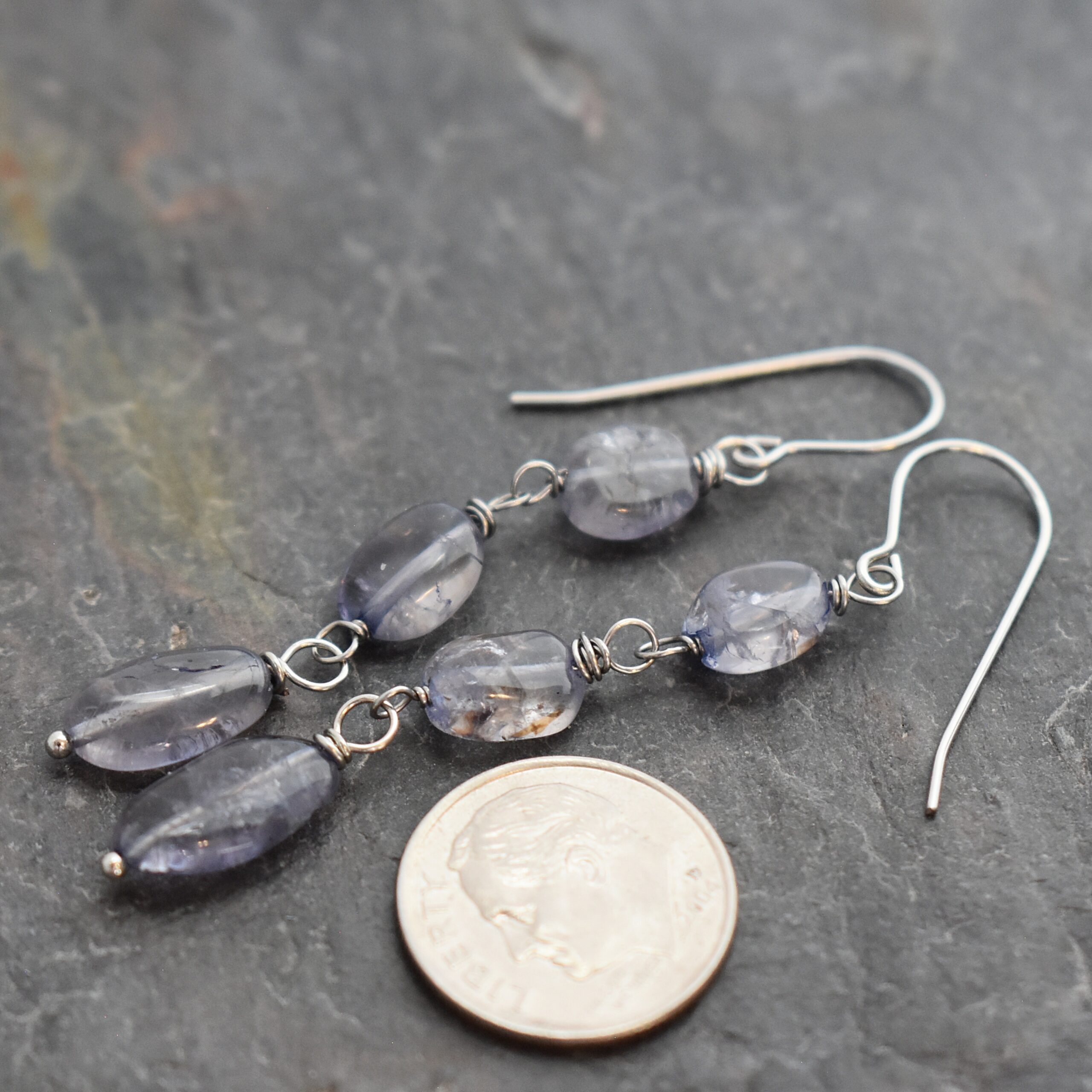 Long Iolite Earrings (3)