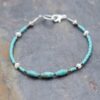 Turquoise pearl seed beaded barecelet (2)