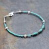 Turquoise pearl seed beaded barecelet (3)