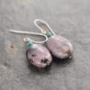 turquoise & Charoite earring (3)