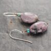turquoise & Charoite earring (4)