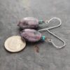 turquoise & Charoite earring