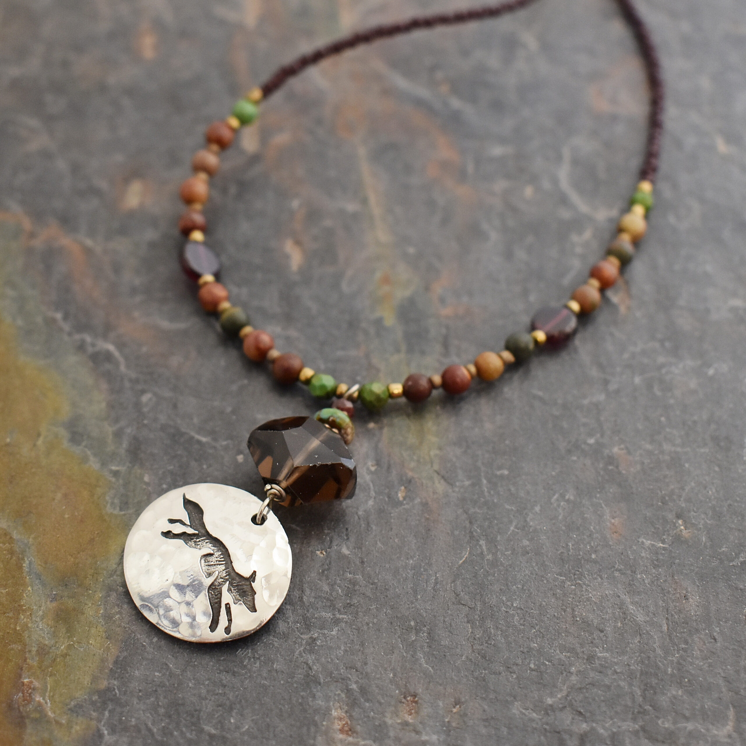 Beaded Autumn Fox with jasper (4)