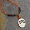 Beaded Black Bear with Garnet (5) Beaded Black Bear with Garnet (5)