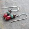 Garnet, Turquoise, Ruby Jade Earrings (2) Garnet, Turquoise, Ruby Jade Earrings (2)