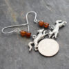 Hessonite running fox earrings Hessonite running fox earrings
