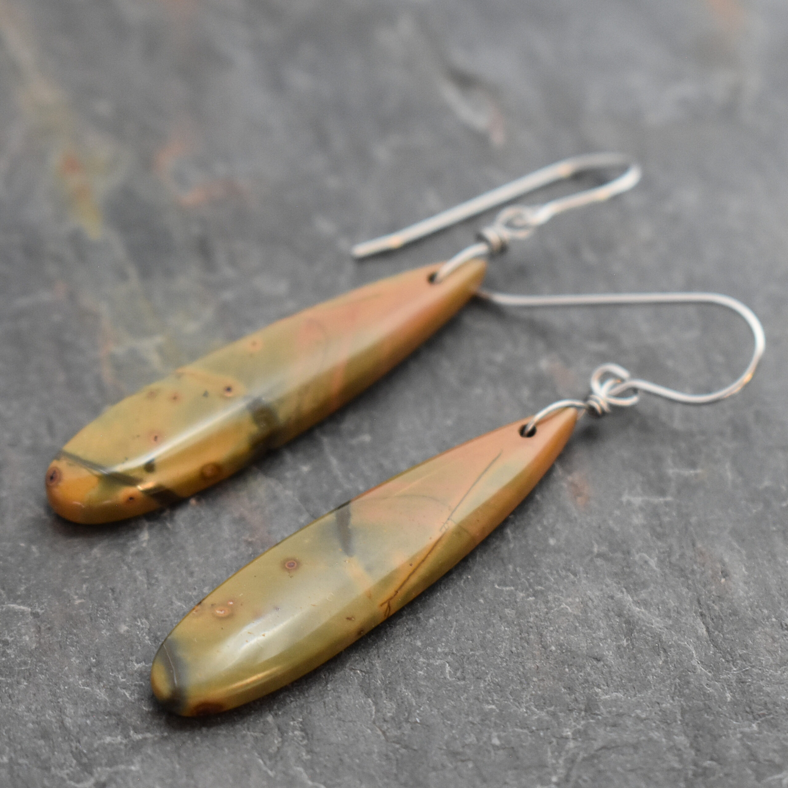 Mustard creek jasper drops earrings (3)