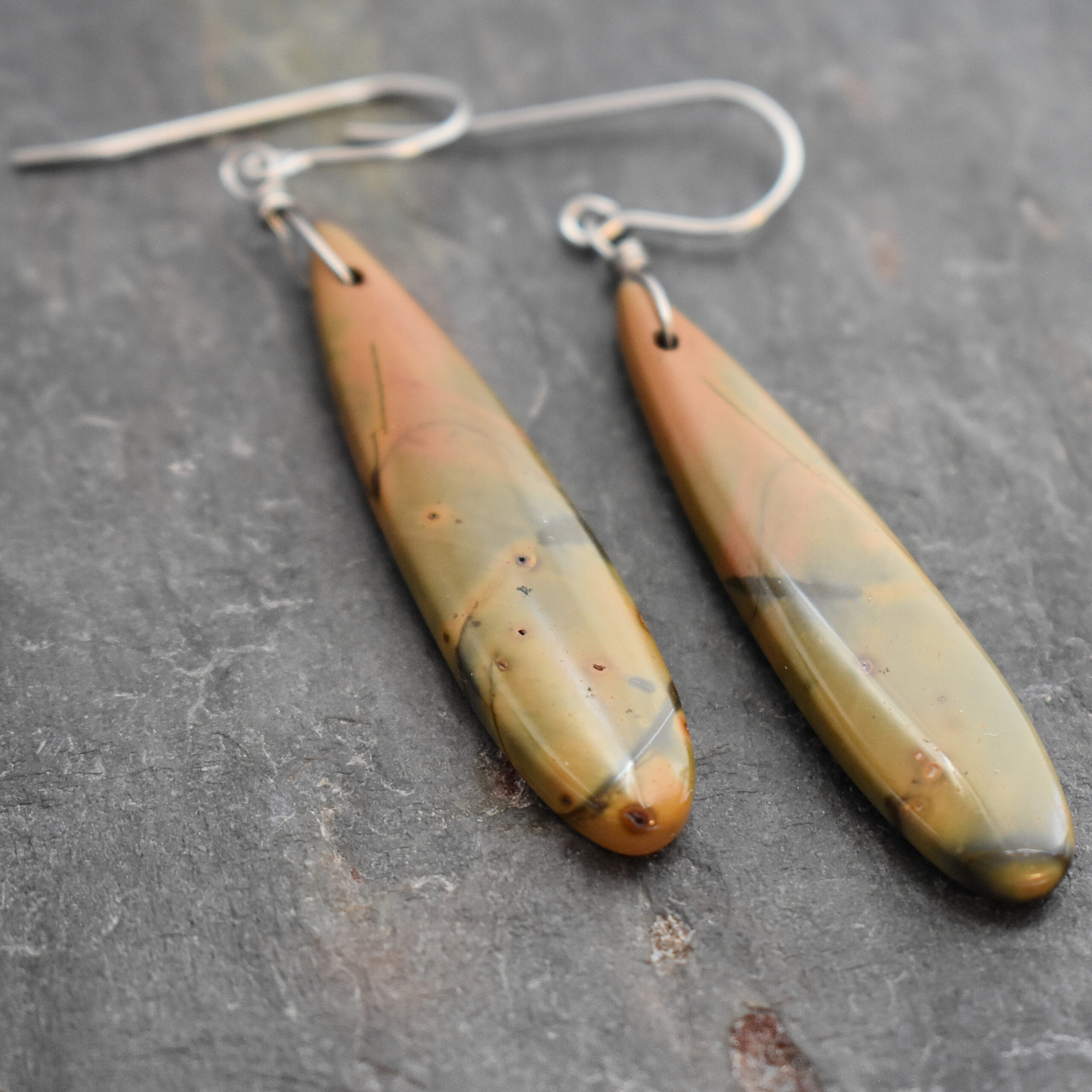 Mustard creek jasper drops earrings (6)