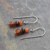 Orange Ethiopian Opal , Red and Hessonite Garnet Earrings (3) Orange Ethiopian Opal , Red and Hessonite Garnet Earrings (3)