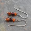 Orange Ethiopian Opal , Red and Hessonite Garnet Earrings (4) Orange Ethiopian Opal , Red and Hessonite Garnet Earrings (4)