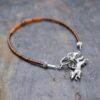 Running fox seed beaded carnelian barecelet (3)