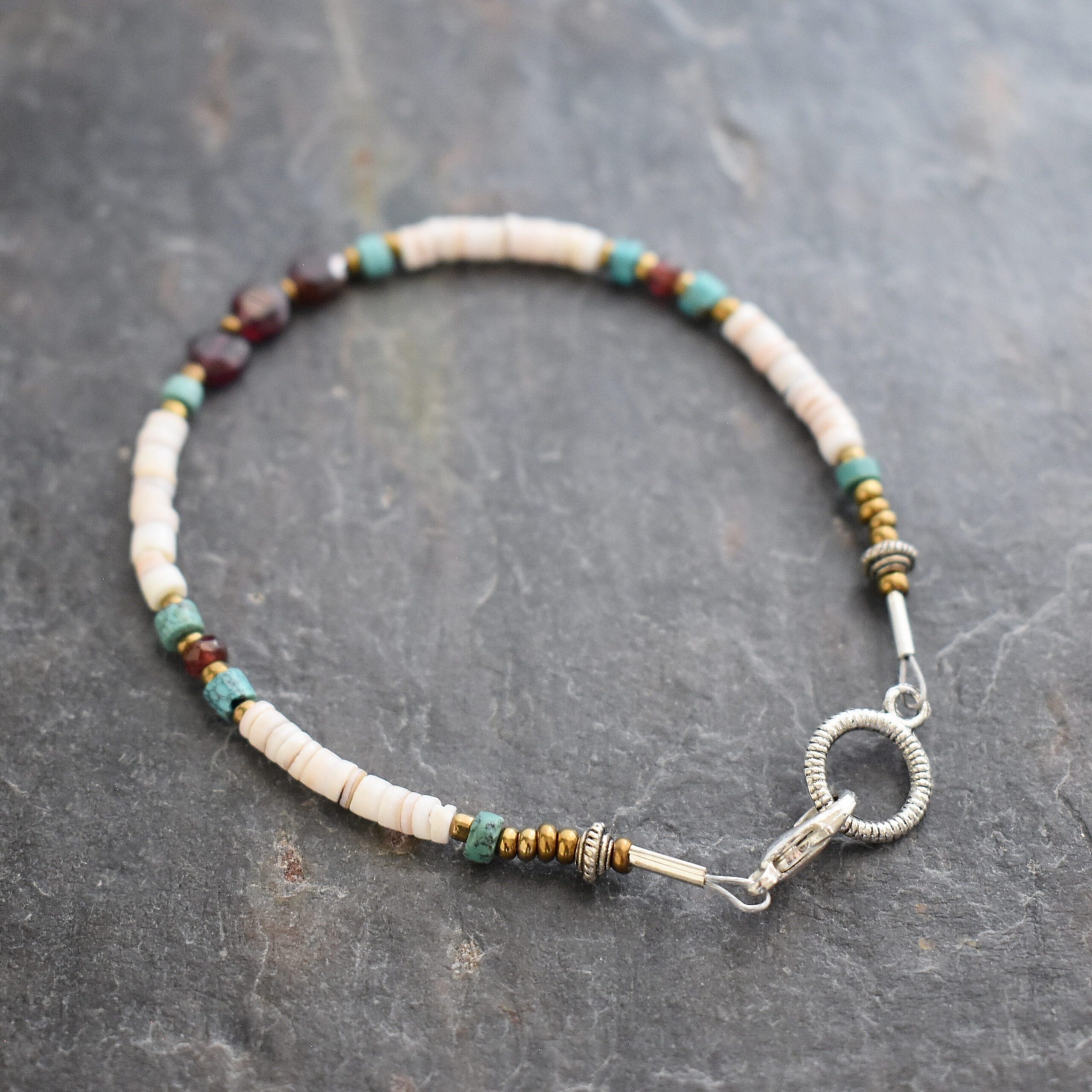 Strawberry shell garnet bracelet (3)