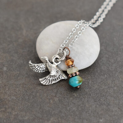 Tiny Flying Mallard Duck Necklace (2) Tiny Flying Mallard Duck Necklace (2)