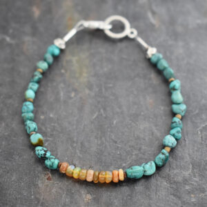 Beaded Turquoise Ethiopian Opal Bracelet