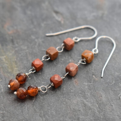 long red creek jasper and hessonite garnet earrings 1 (5)