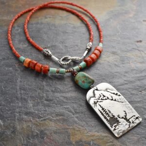 Beaded Rocky Mountain Elk Necklace