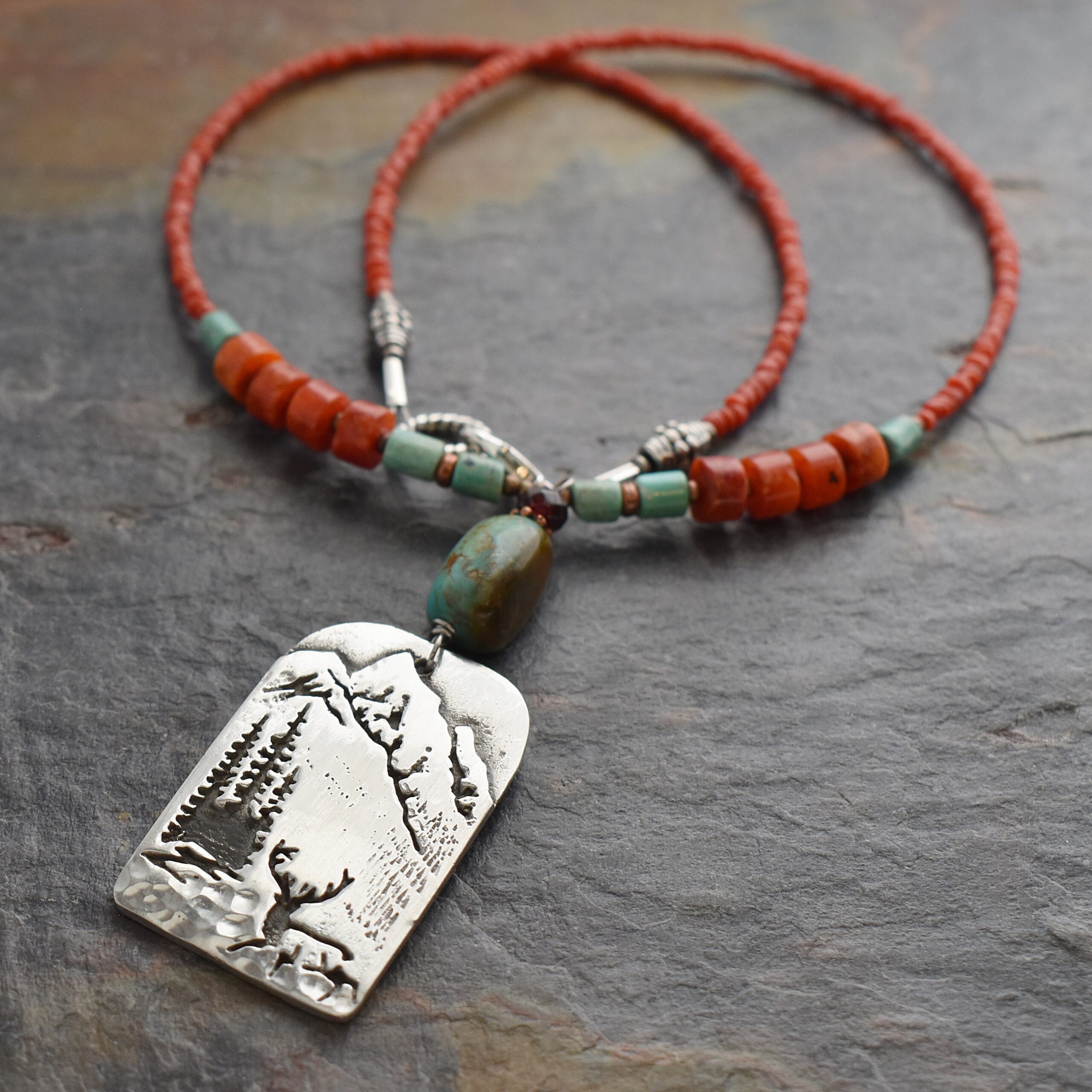 Beaded Rocky Mountain Elk Necklace (3)
