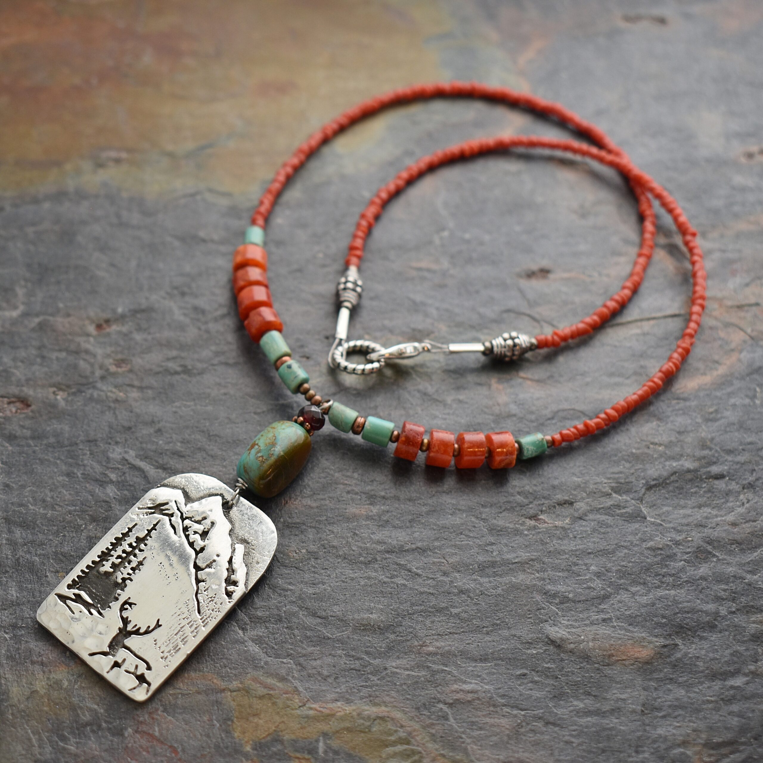 Beaded Rocky Mountain Elk Necklace (4)