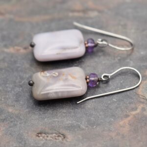 purple stone earrings