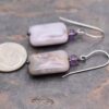 Purple Amethyst, Carzy Agate Earrings