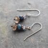 Handmade Tanzanite Sapphire Smoky Quartz Gemstone Earrings Handmade Tanzanite Sapphire Smoky Quartz Gemstone Earrings