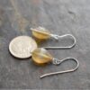 natural whisky quartz drop earrings natural whisky quartz drop earrings