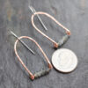 Apatite copper rainbow earrings (3) size of earrings