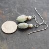Pearl and Dragon skin agate earrings (2)