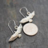 Flying Eagle earrings Handmade pewter flying eagle dangle earrings