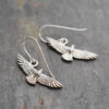 Flying Eagle earrings Handmade pewter flying eagle dangle earrings