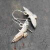 Flying Eagle earrings Handmade pewter flying eagle dangle earrings