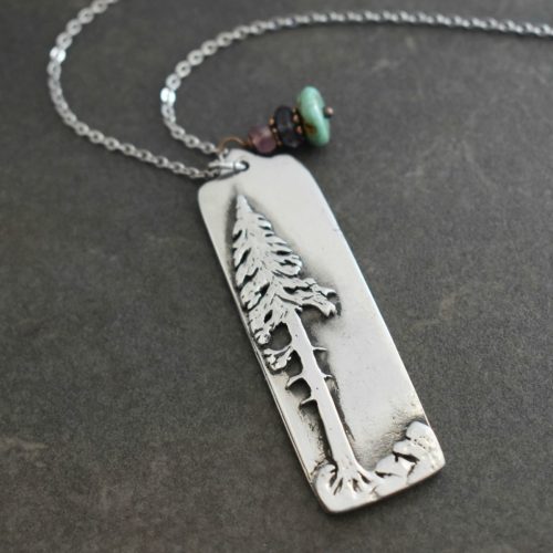 Pine tree pendant Tree pendant