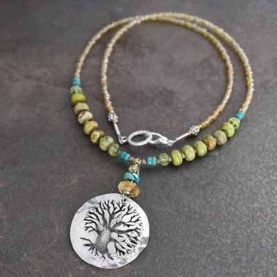 Beaded Oak Tree Necklace Beaded Oak Tree Necklace