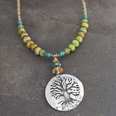 Beaded Oak Tree Necklace Beaded Oak Tree Necklace