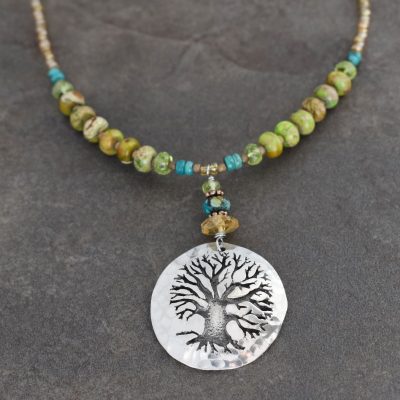 Beaded Oak Tree Necklace Beaded Oak Tree Necklace