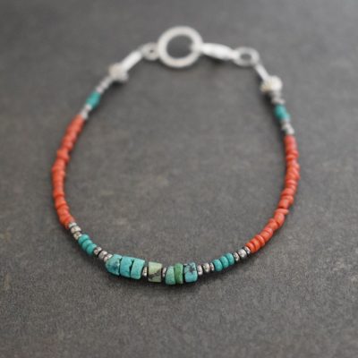 Delicate turquoise and coral bracelet Delicate turquoise and coral bracelet