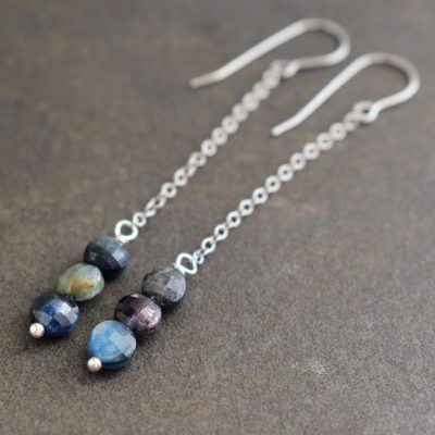 Long danity blue Kyanite Earrings Long danity blue Kyanite Earrings
