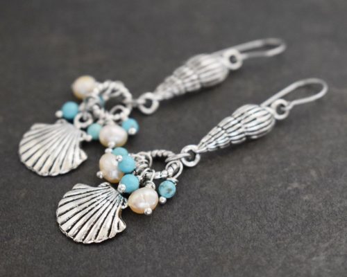 Mermaid Seashell Earrings Mermaid Seashell Earrings