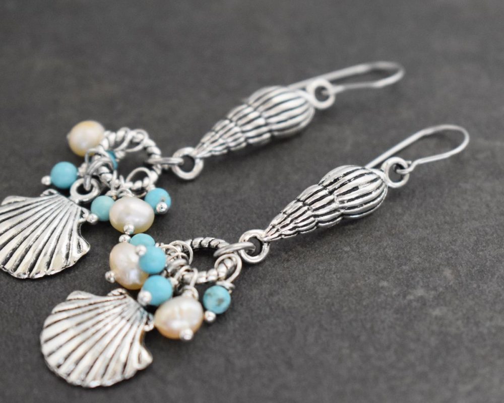 Mermaid Seashell Earrings Mermaid Seashell Earrings