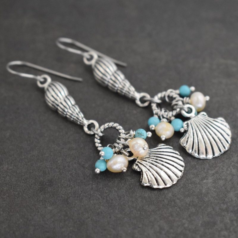 Mermaid Seashell Earrings Mermaid Seashell Earrings