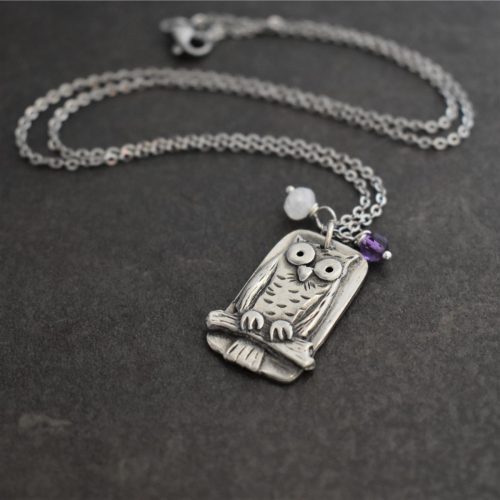 Owl Charm Necklace Owl Charm Necklace