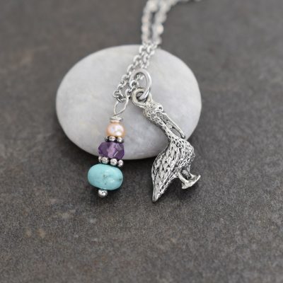 Pelican Necklace with Turquoise Pelican Necklace with Turquoise