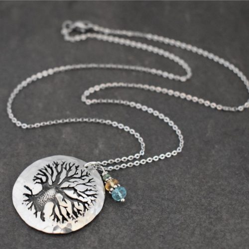 Silver Oak tree necklace(12)72 Silver Oak tree necklace(12)72