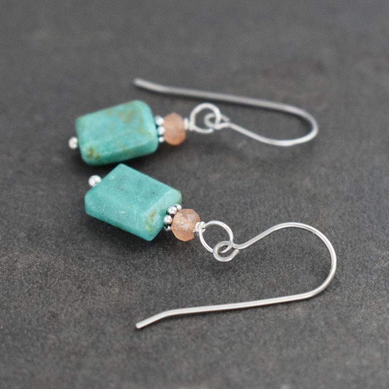 Sunstone and Turquoise Earrings Sunstone and Turquoise Earrings